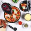 Presto 03434 Pizzaz Plus Rotating Oven – 12-Inch, Countertop Pizza Oven, Nonstick Tray, Top and Bottom Heating Elements, Easy to Clean, Green/Gold(Black)