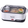 Presto 04634 Bento Electric Cooker – Compact Dual Compartment Cooker for Ramen, Eggs, Veggies and More, Perfect for Dorm Rooms, Includes Spoon/Fork(Compact)