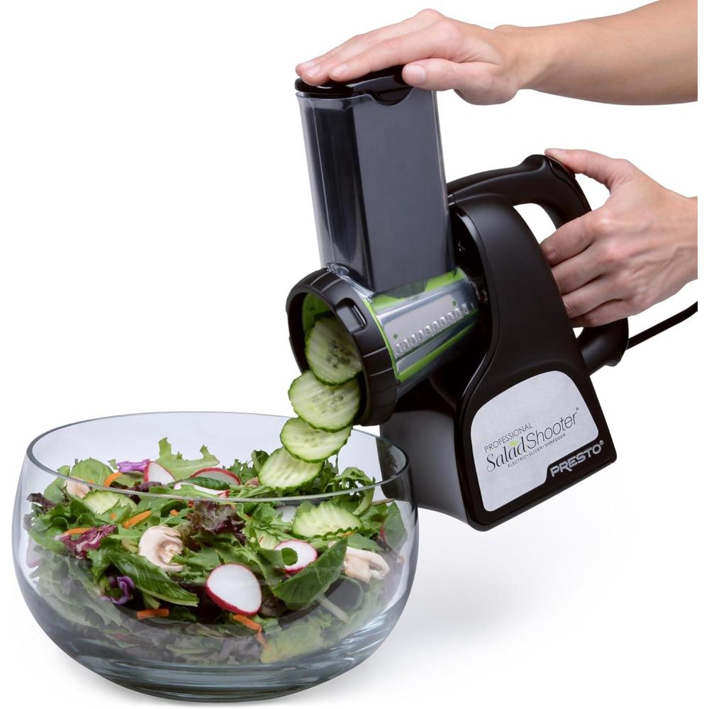 imagePresto 02970 Professional SaladShooter Electric SlicerShredder Black1 count1 Size