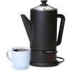 Presto 02811 Stainless Steel Electric Coffee Percolator – 12-Cups, Easy-Pour Spout, Stay-Cool Handle, Make 2-12 Cups(Black Cordless)