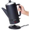 Presto 02811 Stainless Steel Electric Coffee Percolator – 12-Cups, Easy-Pour Spout, Stay-Cool Handle, Make 2-12 Cups(Black Cordless)