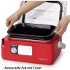 Presto Nomad Traveling Slow Cooker, Red, 6-Quart ( Pack of 1)(Red)